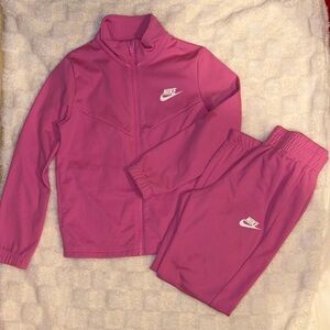 Kids Nike Pink Tracksuit Set